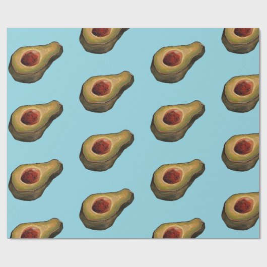 Avocado-illusie cadeaupapier (Vlak)