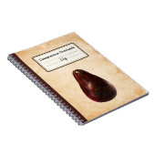  avocado illustratie gepersonaliseerde comp notitieboek (Rechterzijde)
