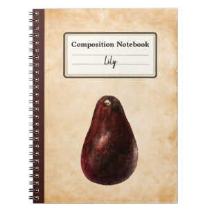 avocado illustratie gepersonaliseerde comp notitieboek