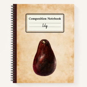avocado illustratie gepersonaliseerde comp notitieboek
