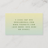 Avocado illustratie Voedingsdeskundige Diëtist Omb Visitekaartje (Achterkant)