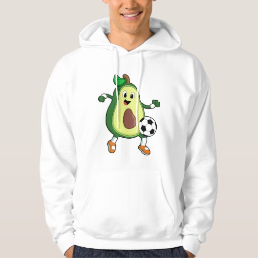 Avocado in Soccer Sports Hoodie (Voorkant)