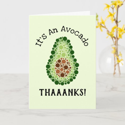 Avocado in Stippen Kaart (Gele Bloem)