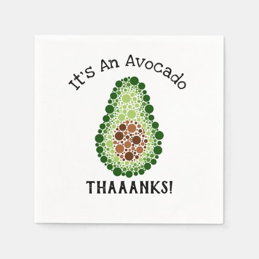 Avocado in Stippen Servet (Voorkant)