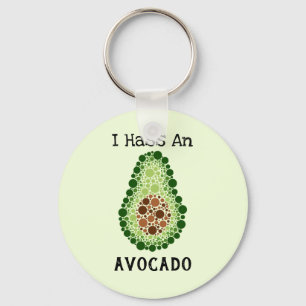 Avocado in Stippen Sleutelhanger