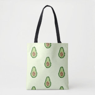 Avocado in Stippen Tote Bag