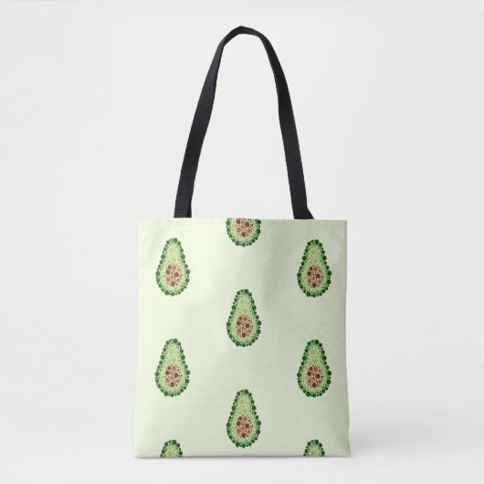 Avocado in Stippen Tote Bag (Voorkant)