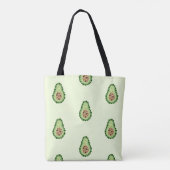 Avocado in Stippen Tote Bag (Achterkant)