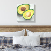 Avocado in Waterverf Canvas Afdruk (Insitu (Slaapkamer))