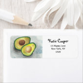 Avocado in Waterverf Etiket (Insitu)