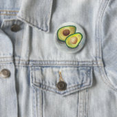 Avocado in Waterverf Ronde Button 5,7 Cm (In situ)