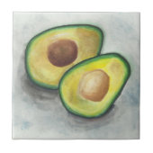 Avocado in Waterverf Tegeltje (Voorkant)