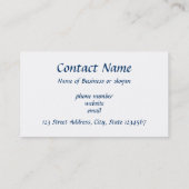 Avocado in Waterverf Visitekaartje (Achterkant)