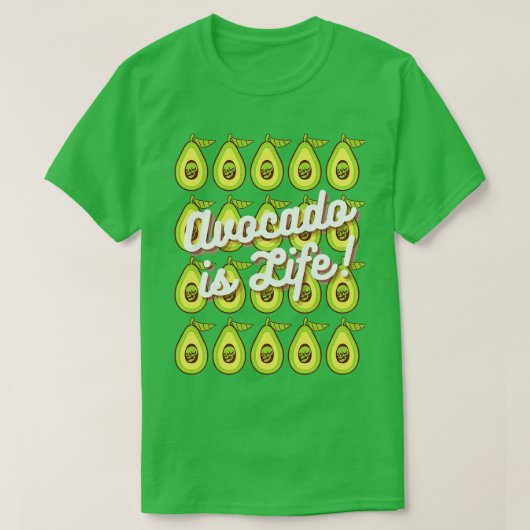 Avocado is een levensechte afdruk t-shirt (Design voorkant)