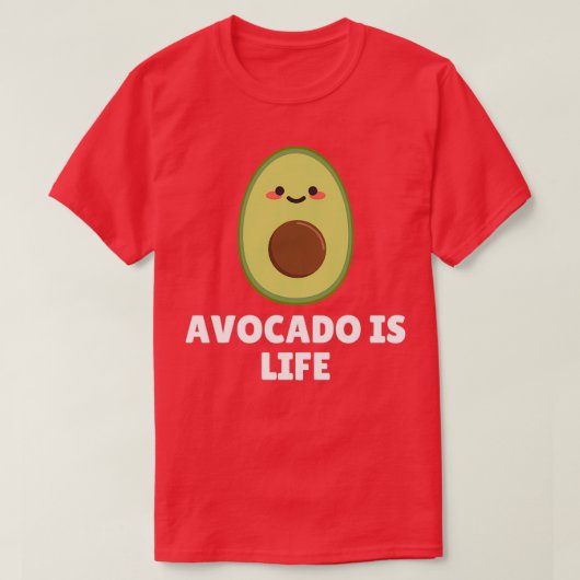 Avocado is leven 2 t-shirt (Design voorkant)