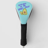 Avocado is mijn gedistilleerde fruit met typografi golfheadcover (Voorkant)