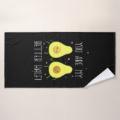 Avocado Je bent beter dan mijn helft Badhanddoek (Badhanddoek)