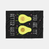 Avocado Je bent beter dan mijn helft Fleece Deken (Voorkant (Horizontaal))