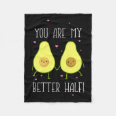 Avocado Je bent beter dan mijn helft Fleece Deken (Voorkant)