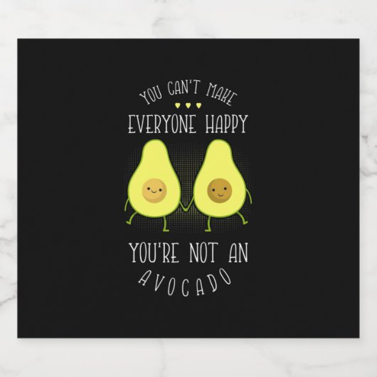 Avocado kan iedereen tevreden maken bier etiket (Enkel label)