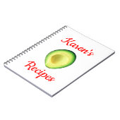 Avocado Karen's (naam) ontvangt spiral Notitieboek (Linkerzijde)