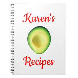 Avocado Karen's (naam) ontvangt spiral Notitieboek