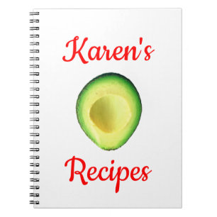 Avocado Karen's (naam) ontvangt spiral Notitieboek