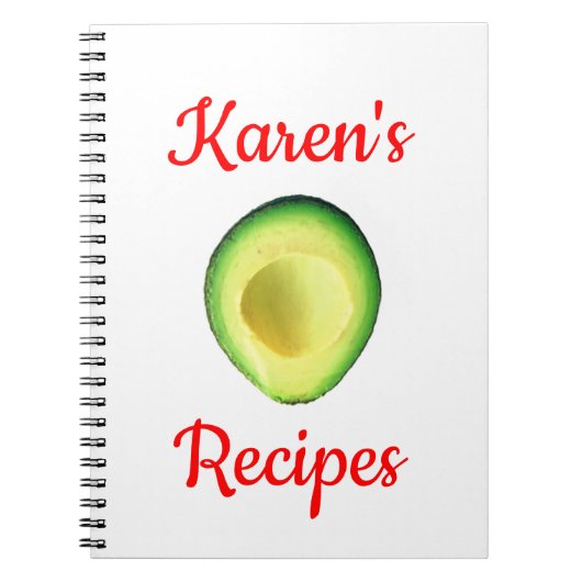 Avocado Karen's (naam) ontvangt spiral Notitieboek (Voorkant)