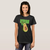 Avocado Kat Vegan Dier Vegetarisch T-shirt (Voorkant volledig)