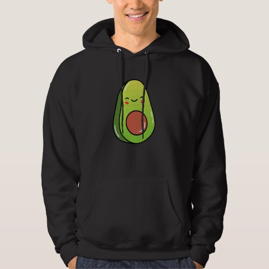 Avocado Kawaii Cute Funny Hoodie (Voorkant)