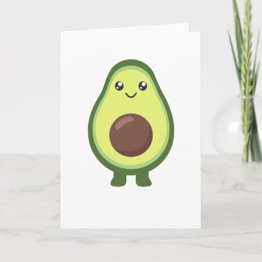 Avocado Kawaii Eat Sweet Avocados Kaart (Voorkant)