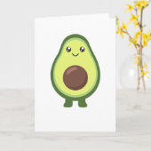 Avocado Kawaii Eat Sweet Avocados Kaart (Gele Bloem)