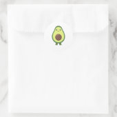 Avocado Kawaii Eat Sweet Avocados Ronde Sticker (Tas)