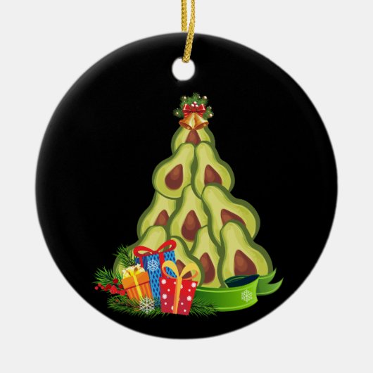 Avocado-kerstboom - Avocado Lover Keramisch Ornament (Voorkant)