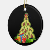 Avocado-kerstboom - Avocado Lover Keramisch Ornament (Links)