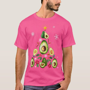 Avocado kerstboom Funny Vegan Xmas T-shirt