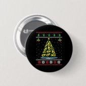 Avocado Kerstboom Lelijke Kersttrui Xmas Ronde Button 5,7 Cm (Voorkant /achterkant)