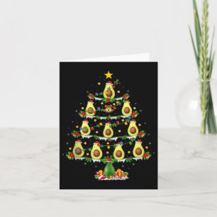 Avocado Kerstboom Lichtjes Grappige Avocado Kerst Kaart
