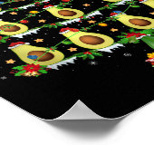 Avocado Kerstboom Lichtjes Grappige Avocado Kerst  Poster (Hoek)