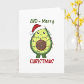 Avocado Kerstlichten Funny Avocados Kaart (Gele Bloem)