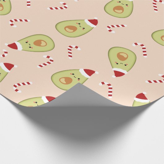 Avocado Kerstmis Cadeaupapier (Hoek)