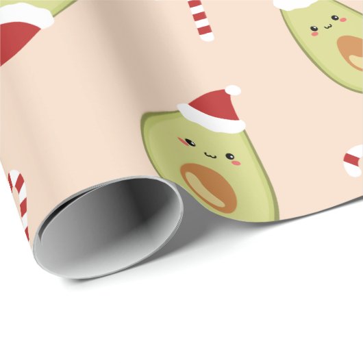 Avocado Kerstmis Cadeaupapier (Rol Hoek)