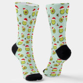 Avocado kerstsokken sokken (Gebogen)