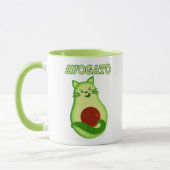 Avocado Keto Kitty Cat die naar je toe wint Mok (Links)