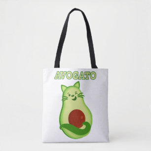 Avocado Keto Kitty Cat die naar je toe wint Tote Bag