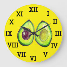 Avocado Keuken Groente Gezond Waterverf Voedsel