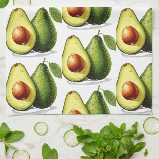 avocado keukenhanddoeken (Gevouwen)