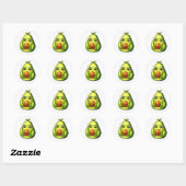Avocado Kikker Ronde Sticker (Vel)