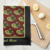 Avocado Kitchen Towel - Optionele personalisatie Theedoek (Quarter Fold)