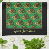Avocado Kitchen Towel - Optionele personalisatie Theedoek (Gevouwen)